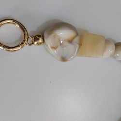 Akrilik boncuk Askı Sedef Krem rengi