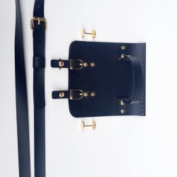 Suni Deri Siyah Kapak Seti