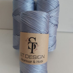 Makrema polyester ip mavi